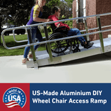 PVI Mobility Ramps PVI OnTrac Wheelchair Access Ramp with Handrails, 385kg Capacity