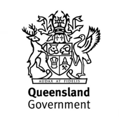 Queensland Government logo in black and white