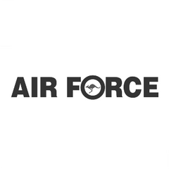 Air Force Australia logo in black and white