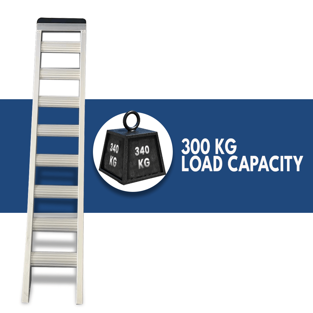 Heeve 300kg 2.3m x 130mm Rigid Aluminium Motorcycle Ramp – Ramp Champ