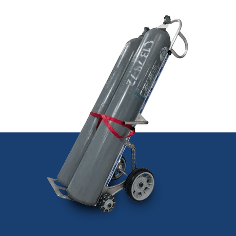 Rotatruck Dual Gas Cylinder Double Loop Handle Trolley, 225kg Capacity