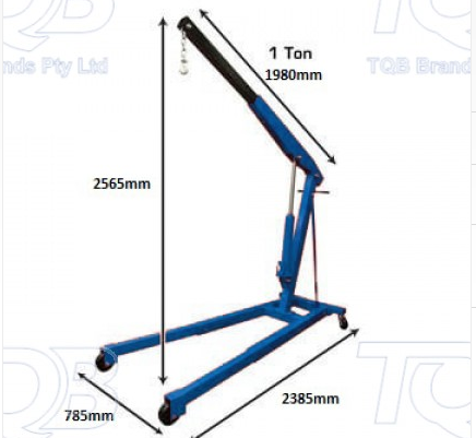 TradeQuip Industrial Engine Crane Hydraulic, 3 Tonne