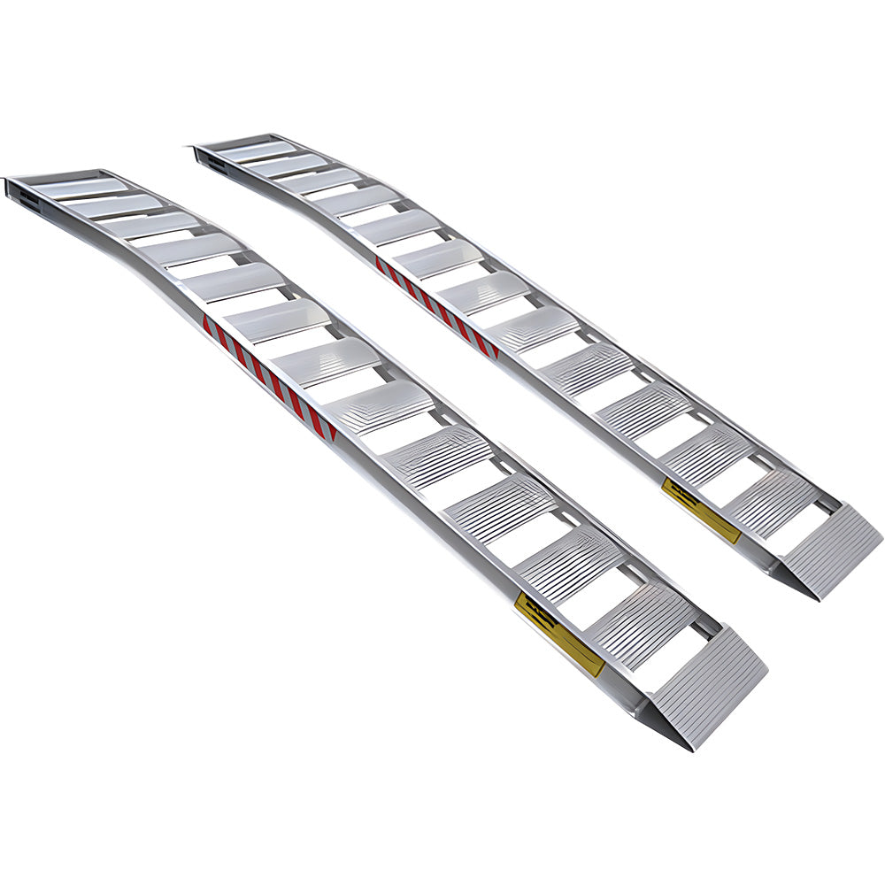 Sureweld 2.1m x 450kg Curved Foldable Aluminium Loading Ramps