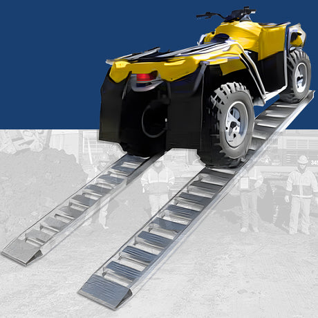 Sureweld 2.1m x 450kg Foldable Aluminium Loading Ramps