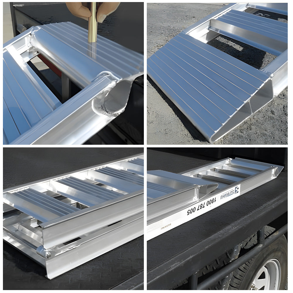 Sureweld 2.1m x 450kg Foldable Aluminium Loading Ramps
