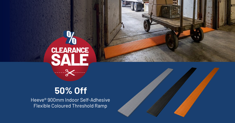 Heeve 900mm Indoor Self-Adhesive Flexible Coloured Threshold Ramp - Clearance Sale