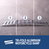 Heeve 340kg Tri-fold Aluminium Motorcyle Ramp