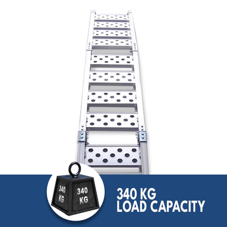 Heeve 340kg Tri-fold Aluminium Motorcyle Ramp