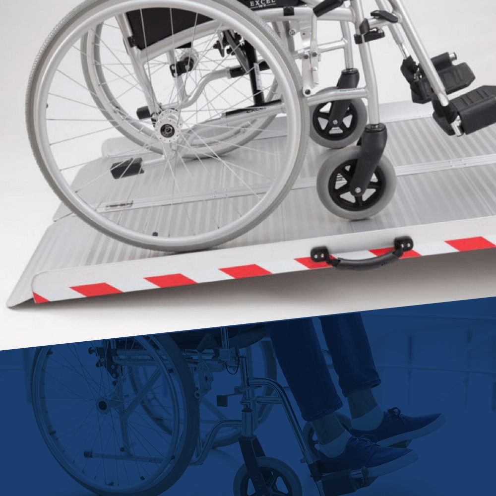 Heeve Heavy Duty Single Fold Extra Wide Aluminium Wheelchair Ramp