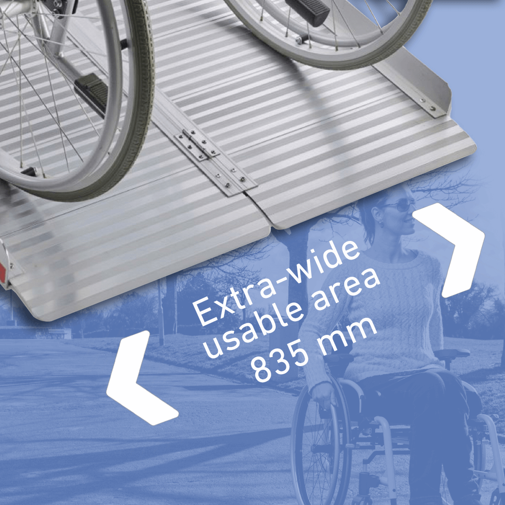 Heeve Portable Ramps Heeve Heavy Duty Single Fold Extra Wide Aluminium Wheelchair Ramp