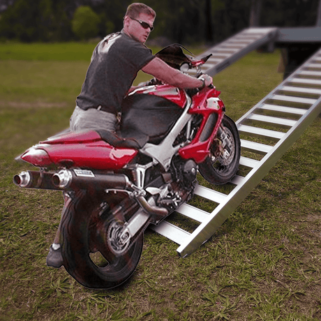 Whipps 600kg Non-Folding Aluminium  Motorcycle Ramp, Single