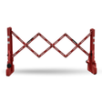 Red flexible barrier on a white background