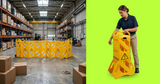Base Guard 3.8m Expandable Plastic Safety Barrier - Yellow