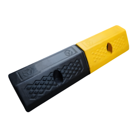 Base Guard® 500mm Rubber Wheel Stop on a white background