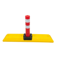 Base Guard 500mm Traffic Lane Divider with Flexible Warning Post on white background