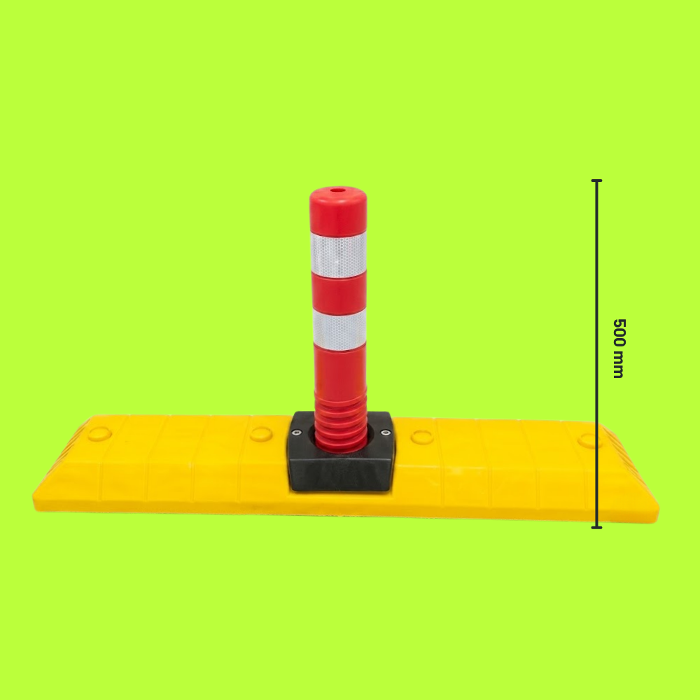 Base Guard 500mm Traffic Lane Divider with Flexible Warning Post with dimension