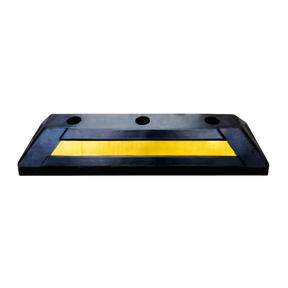 Base Guard® 550mm Rubber Wheel Stop with a white background