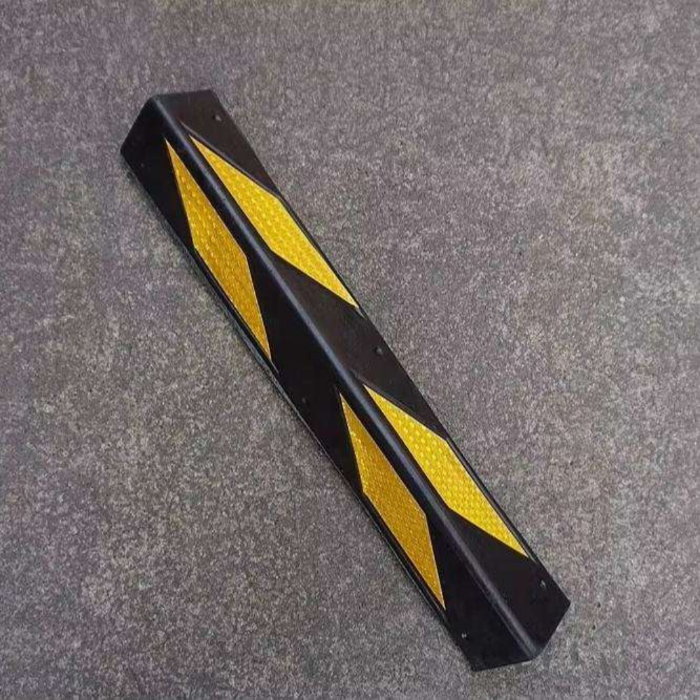Base Guard Chevron Rubber Corner Guard – Standard on concrete surface