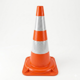 Base Guard Dual Reflective Traffic Cone  on white background