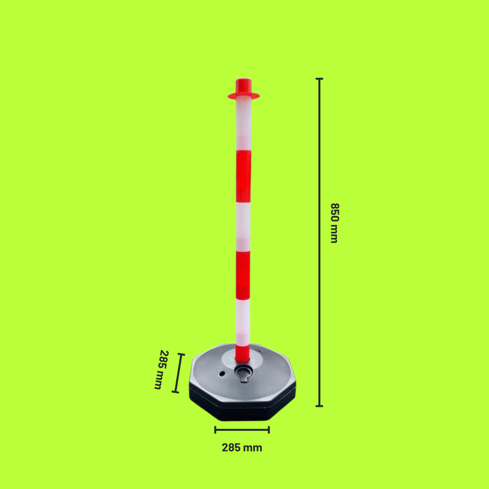 Base Guard Portable Warning Post with Weighted Base