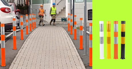 Base Guard Plastic PVC Reflective Parking Bollard