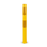 Yellow Base Guard Reflective Parking Bollard on white background