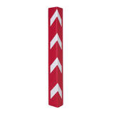 Red Base Guard Reflective Plastic Corner Guard on White Background