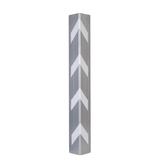 Grey Base Guard Reflective Plastic Corner Guard on White Background