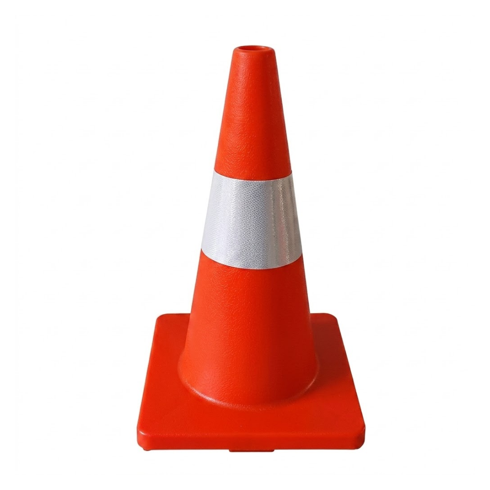 Base Guard Reflective Traffic Cone on white background