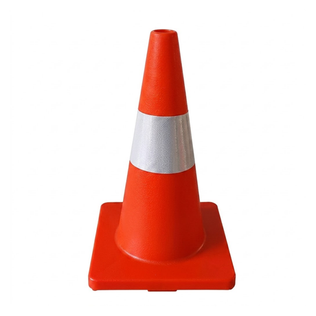 Base Guard Reflective Traffic Cone on white background