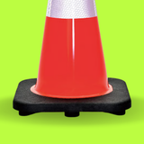 Base view of Base Guard Reflective Traffic Cone with Rubber Base
