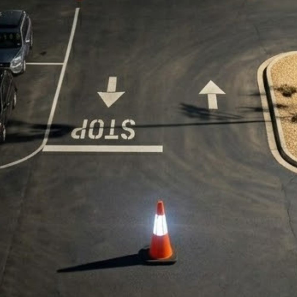 Base Guard Reflective Traffic Cone with Rubber Base 