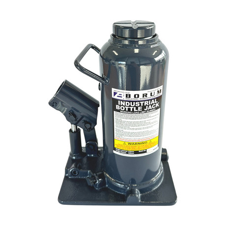 Front view of Borum Industrial Hydraulic Bottle Jack - 20 Tonne Capacity