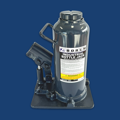 Front view of Borum Industrial Hydraulic Bottle Jack - 20 Tonne Capacity