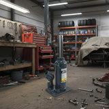 Borum Industrial Hydraulic Bottle Jack - 30 Tonne Capacity in an automotive workshop