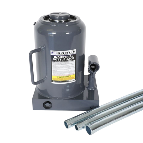 Borum Industrial Hydraulic Bottle Jack - 50 Tonne Capacity Front view