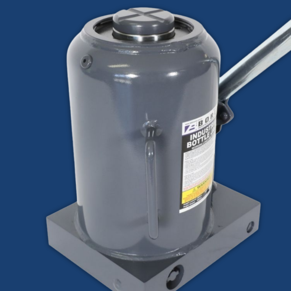 Rear view of Borum Industrial Hydraulic Bottle Jack - 50 Tonne Capacity