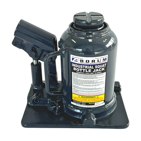 Borum Industrial Hydraulic Squat Bottle Jack - 20 Tonne Capacity Front View