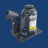 Angled view of Borum Industrial Hydraulic Squat Bottle Jack - 20 Tonne Capacity