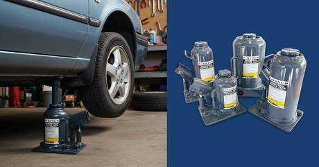 Borum Industrial Hydraulic Squat Bottle Jack - 20 Tonne Capacity