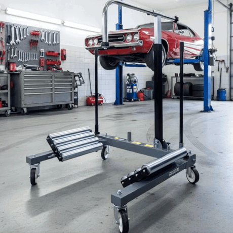 Borum Industrial Hydraulic Steel Wheel Dolly - 1200kg Capacity