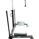 Side view of Borum Industrial Hydraulic Steel Wheel Dolly - 1200kg Capacity