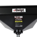 Black oil drainer with 'eQuipt' branding on a white background