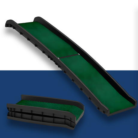 Furtastic Foldable Plastic Dog Ramp with Synthetic Grass