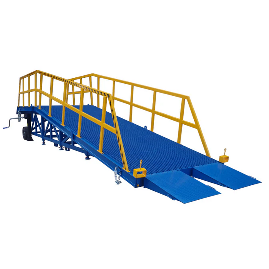 Hand Reel Ramp Heeve® Forklift Dock Ramp/Yard Ramp with Grated Surface - Manual Model ...
