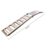 Metal ramp with dimensions on a white background