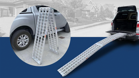Heeve 3m x 500kg Heavy-Duty Curved Folding Aluminium Ramp