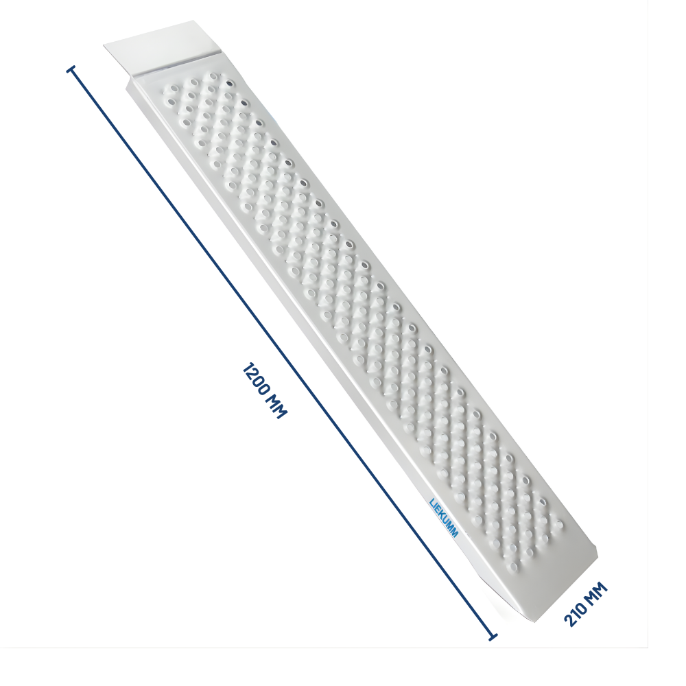 Heeve® 400kg Straight Non-Folding Aluminum Loading Ramp with dimensions