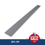 Gray step plate with a clearance sale label on a white background