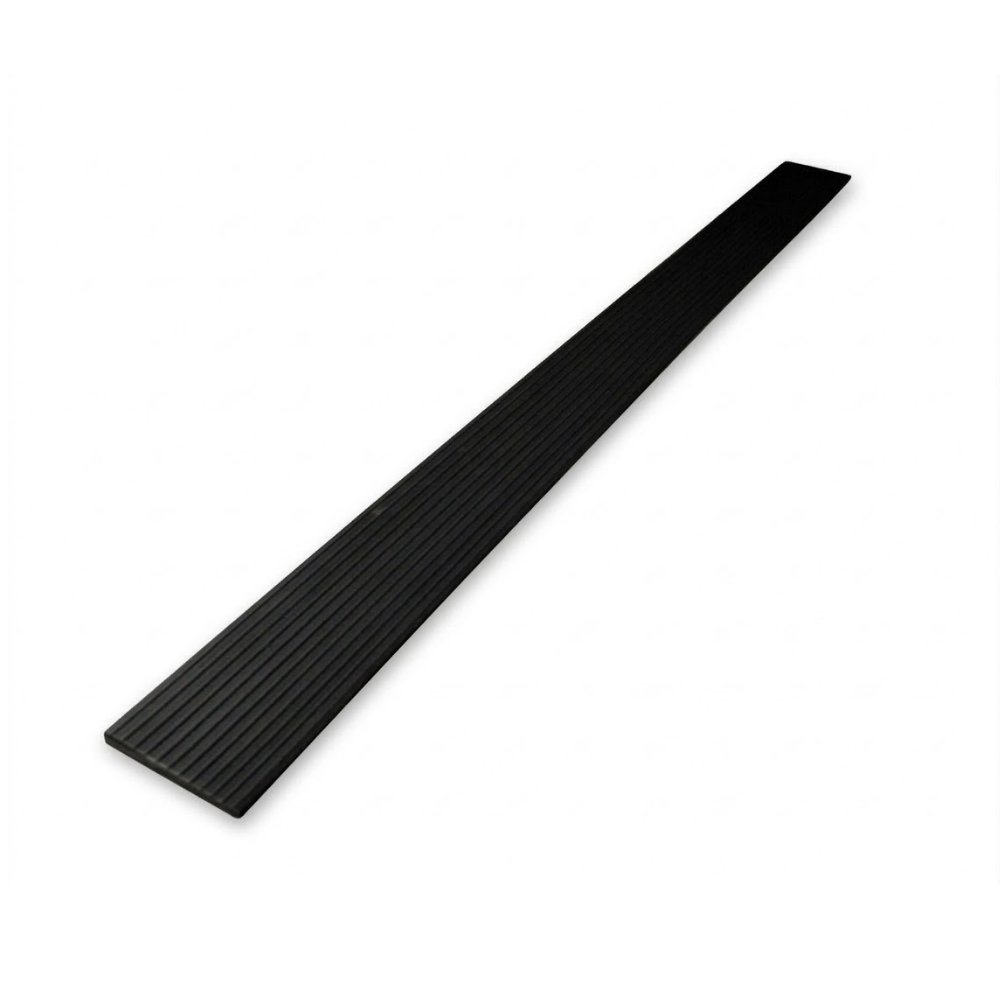 Black angled view Heeve® 900mm Indoor Self-Adhesive Flexible Coloured Threshold Ramp